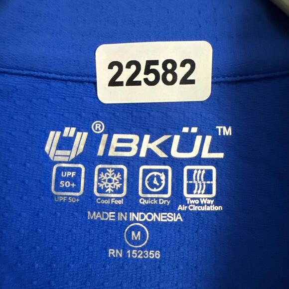 Ibkul Women's Size Medium Blue Polyester 1/4 Zip Long Sleeve Sun Shirt - Picture 6 of 8